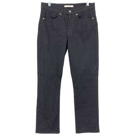 SOLD Levis Denim Jeans Womens Size 10 Short Classic Straight Leg Stretch Black - Picture 2 of 9